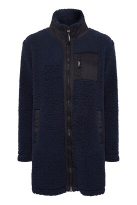 Oxmo Fleece jas ‘OXELINE’ Donkerblauw / Zwart