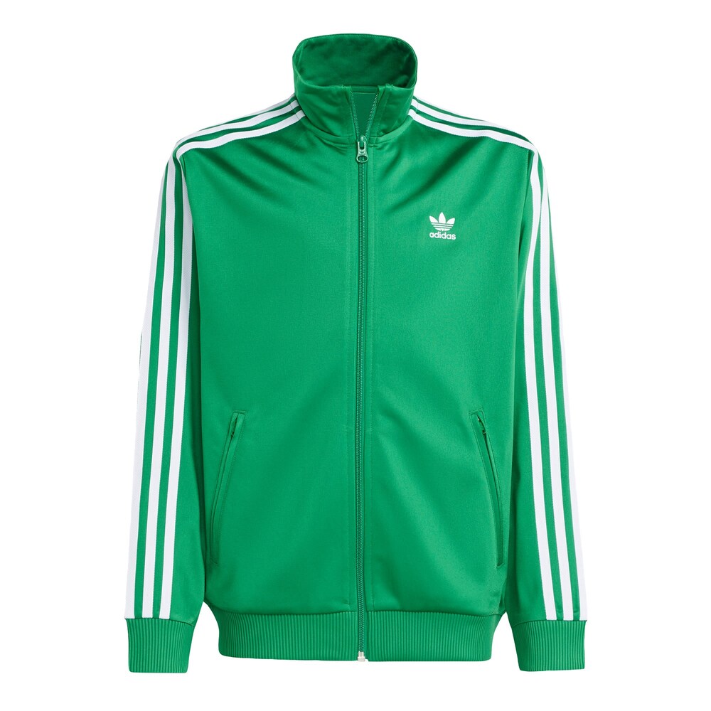 ADIDAS ORIGINALS Sweatjacke 'Adicolor Firebird' Jungen Größe 164 grün / weiß