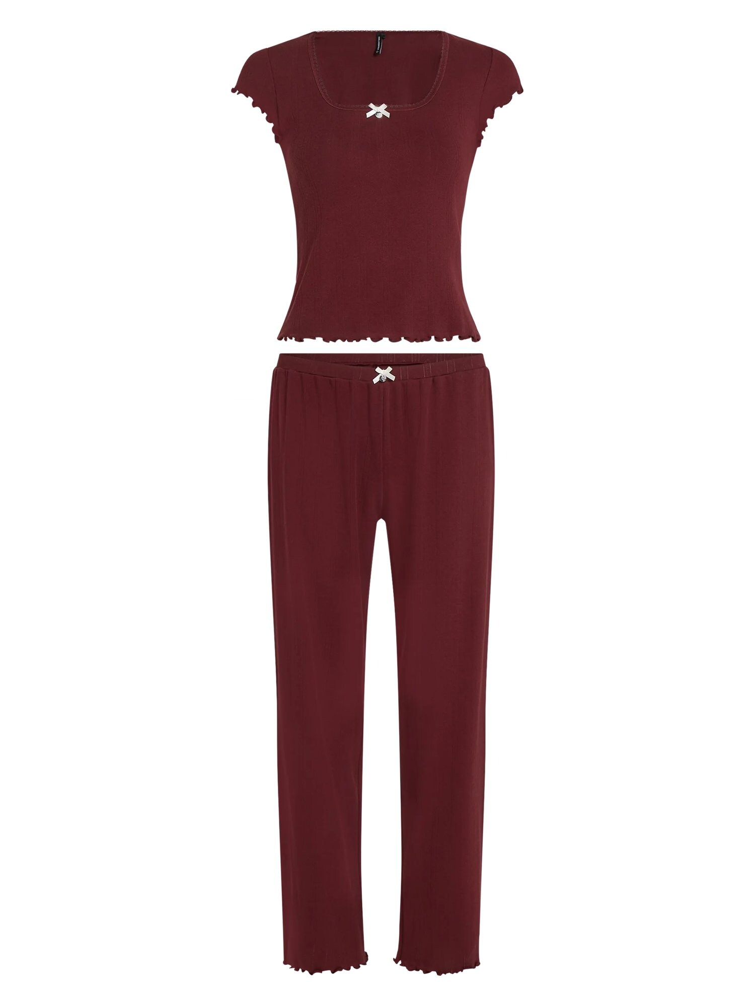 Karl Lagerfeld Pijama Autograph roșu bordeaux