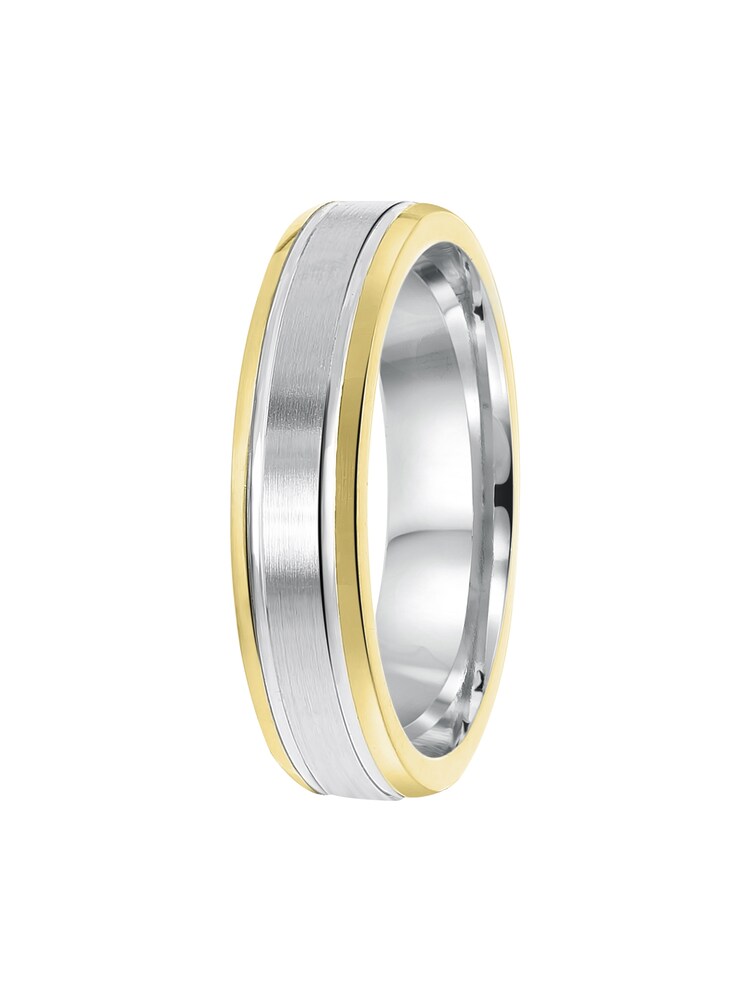 Lucardi Ring Herren Größe 63 gold / silber