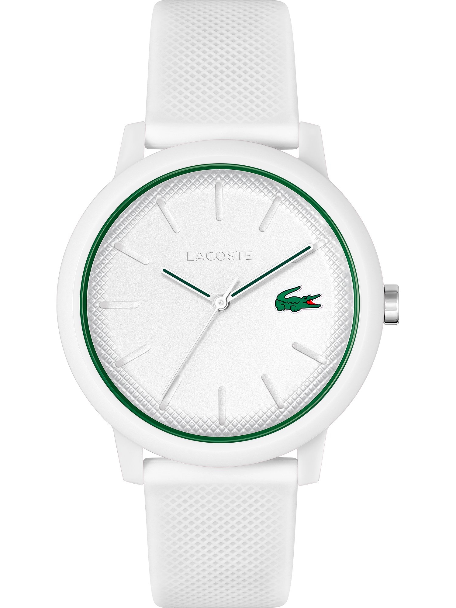 LACOSTE Analoginis (įprasto dizaino) laikrodis žalia / raudona / balta