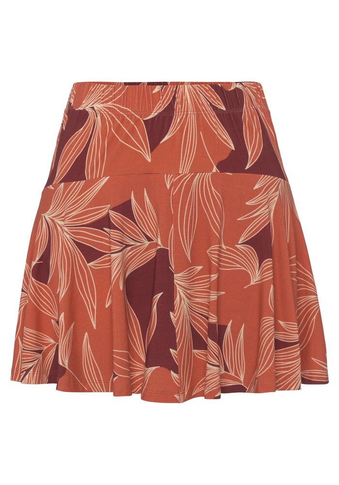 LASCANA Hosenrock Damen Größe 48 beige / rostrot / burgunder