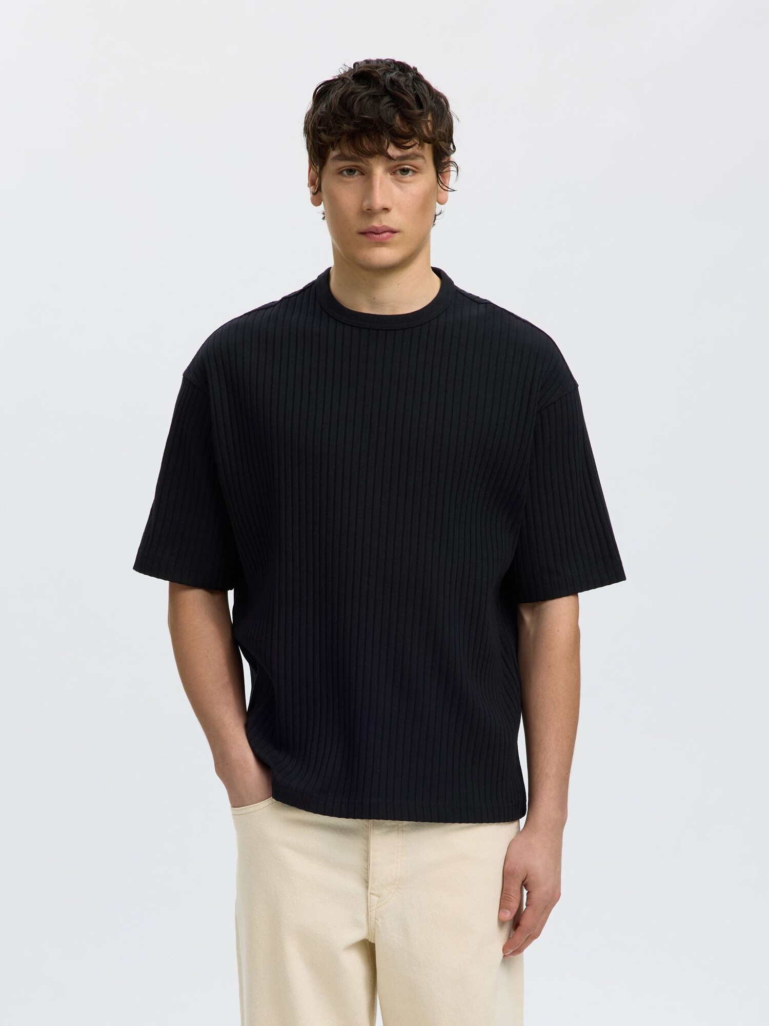 SELECTED Camiseta  negro