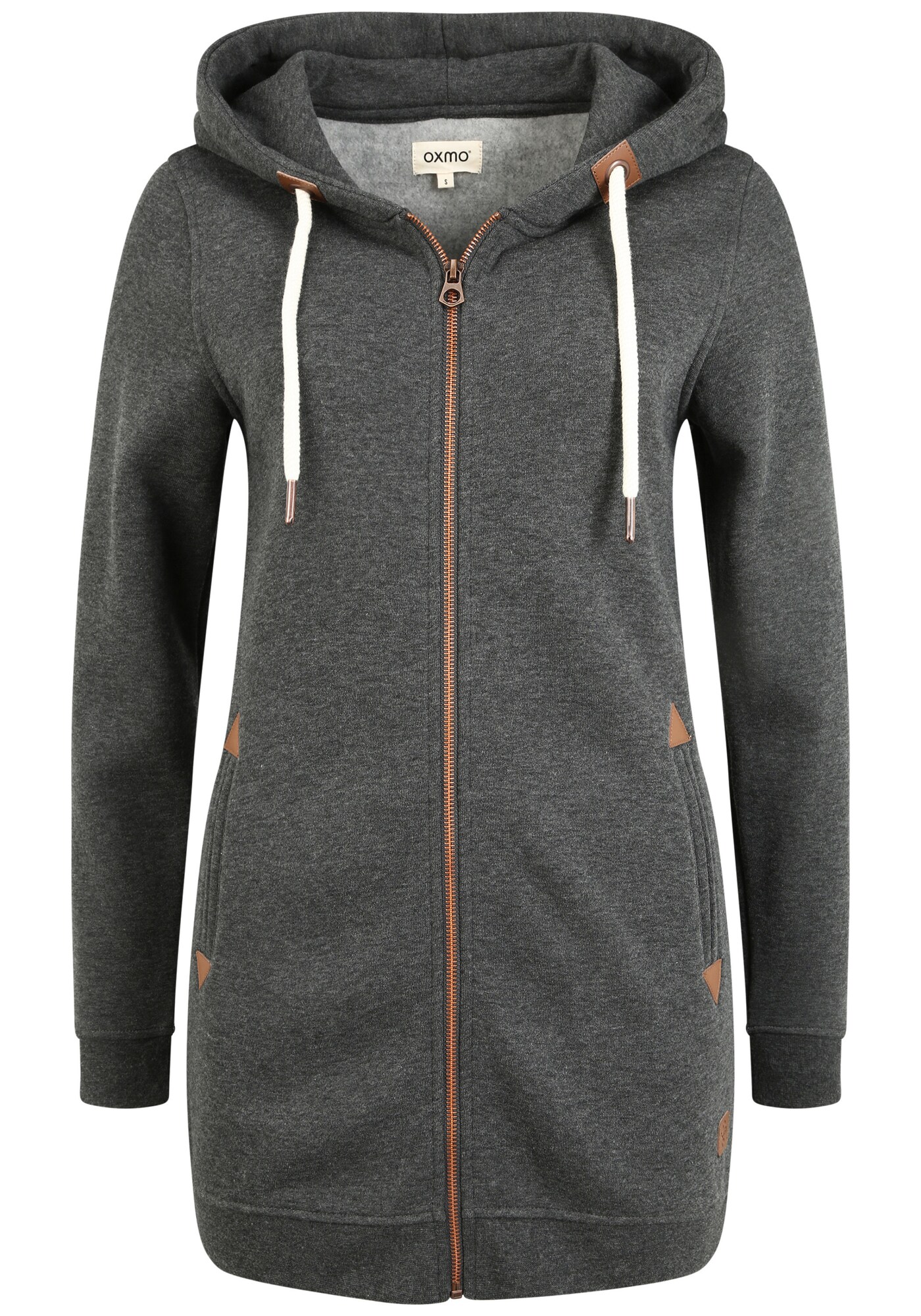 Oxmo Sudadera con cremallera 'Vicky'  gris