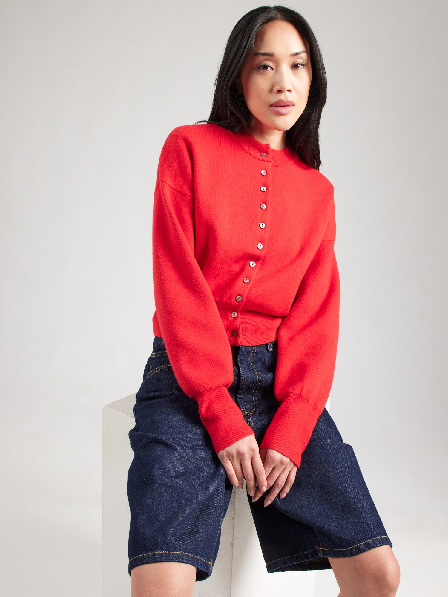 TOPSHOP Kardigán červená (obrázok 5)
