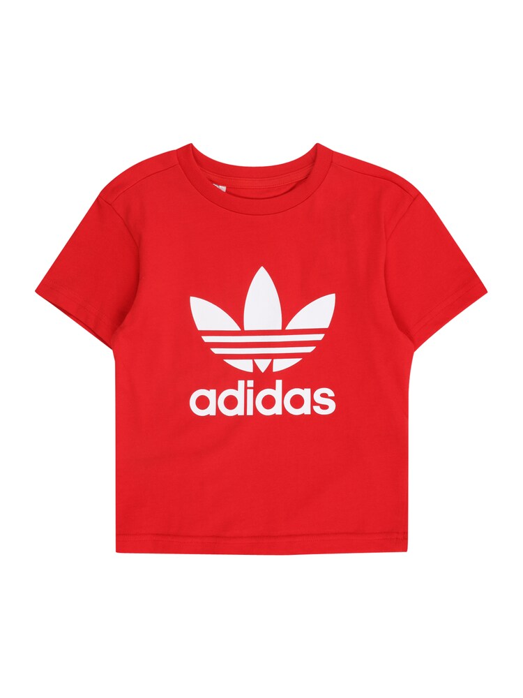 ADIDAS ORIGINALS T-Shirt 'Trefoil' Jungen Größe 128 rot / offwhite