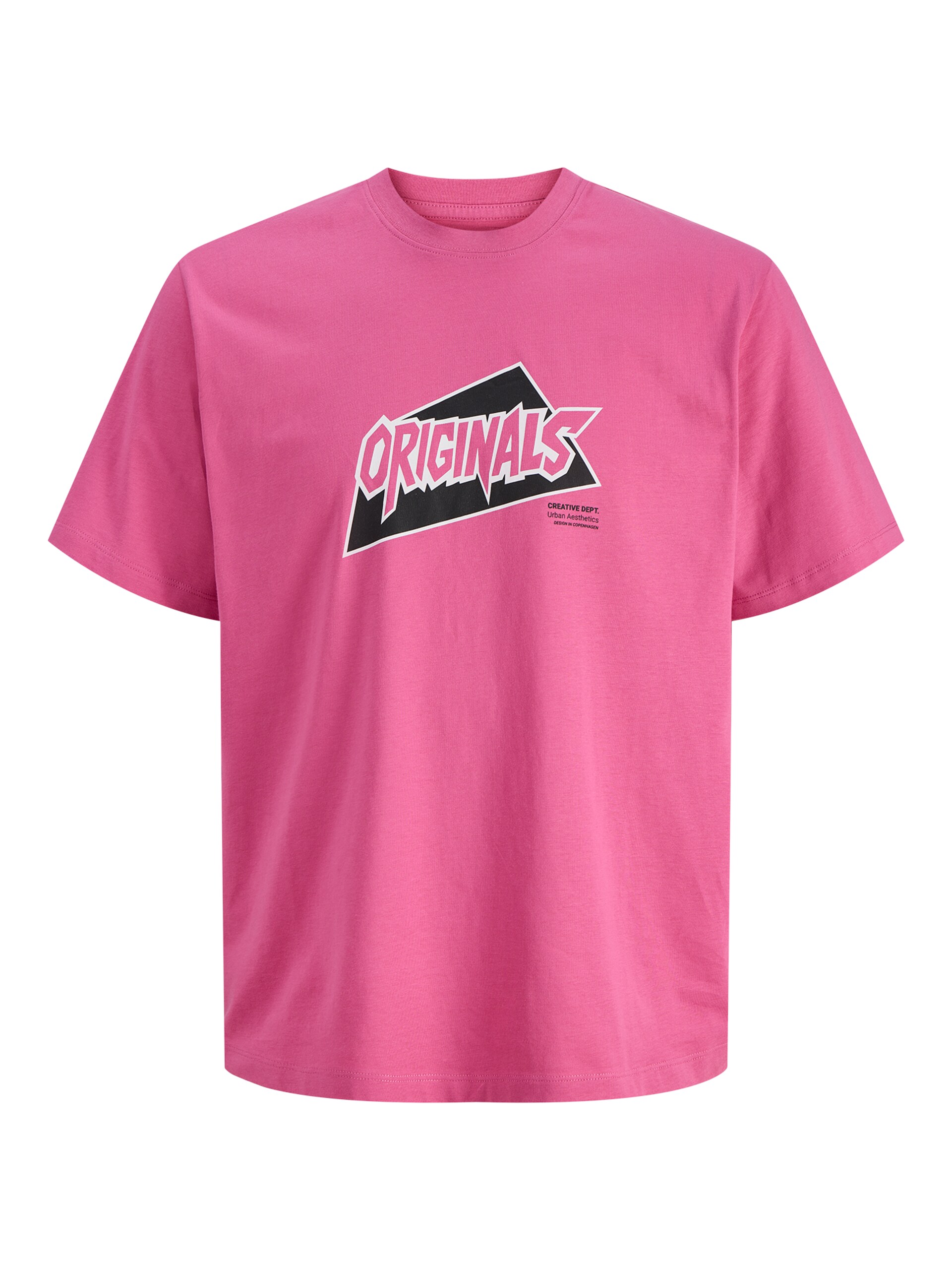 JACK & JONES T-shirt 'JORKAI ARCHIVE' rosa / svart herr