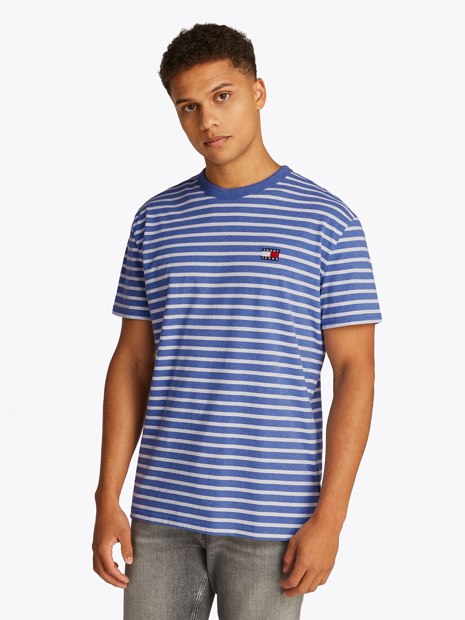 Tommy Jeans Póló 'BRETON'  kék / fehér termék 2. képe