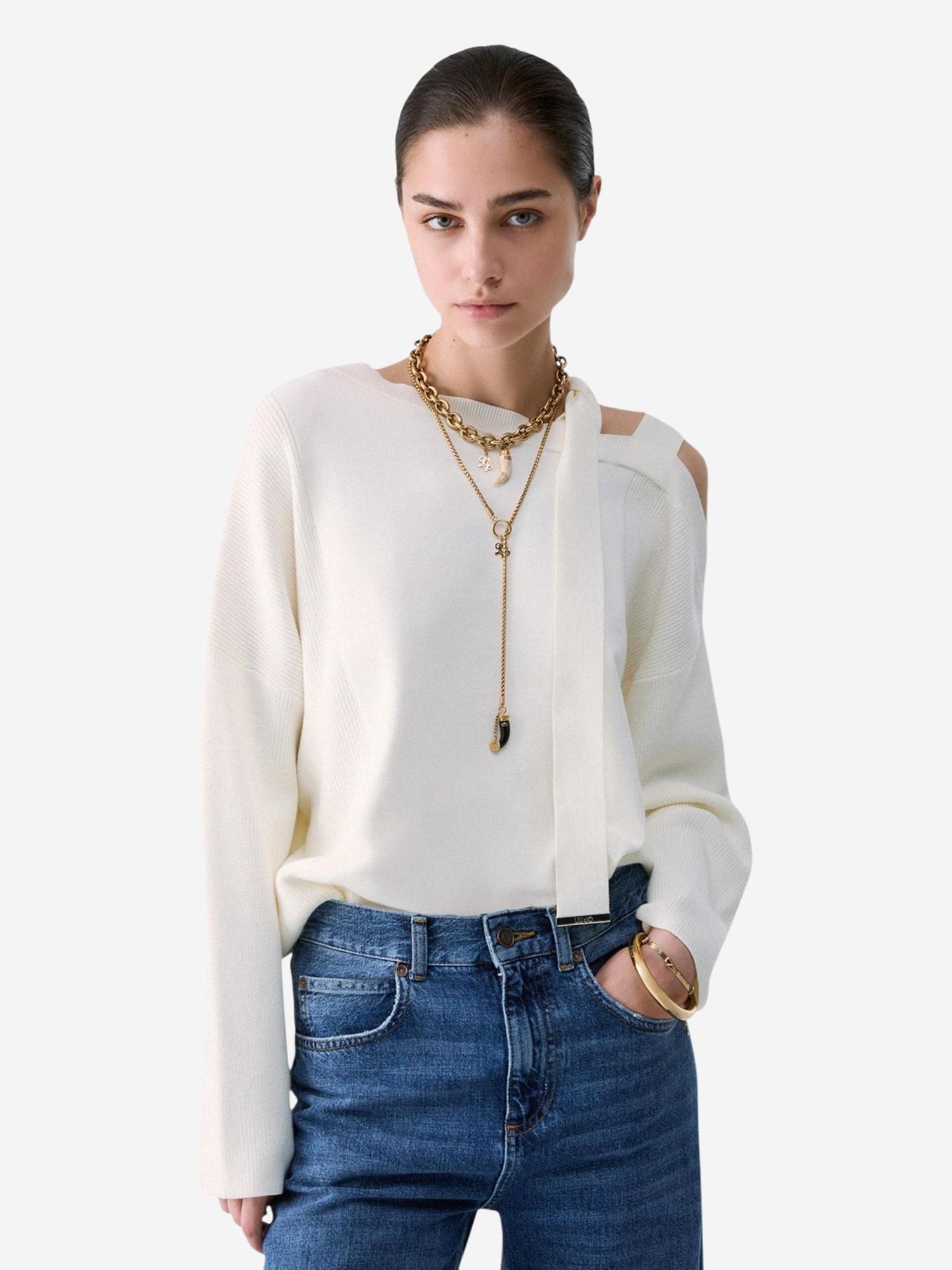 Liu Jo Jersey blanco – imagen 5
