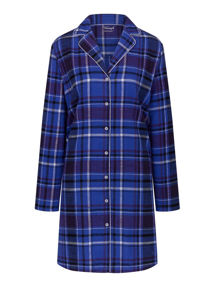 TRIUMPH Nachthemd ' Boyfriend ' Damen Größe S blau / schwarz