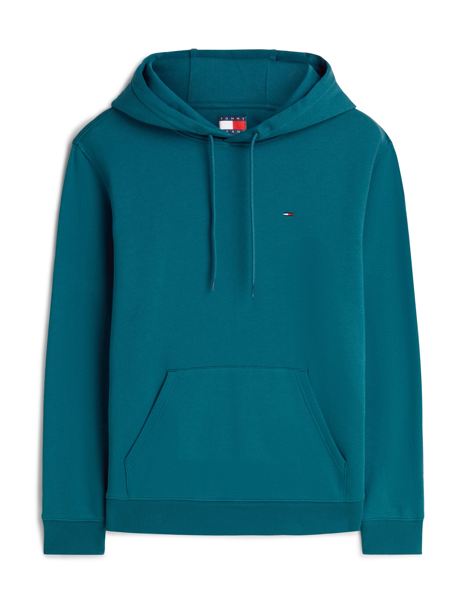 Tommy Jeans Bluză de molton 'Classic Brushed'  verde petrol
