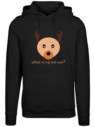 F4NT4STIC Sweatshirt ‘Weihnachten Red Nose’ Gemengde kleuren / Zwart