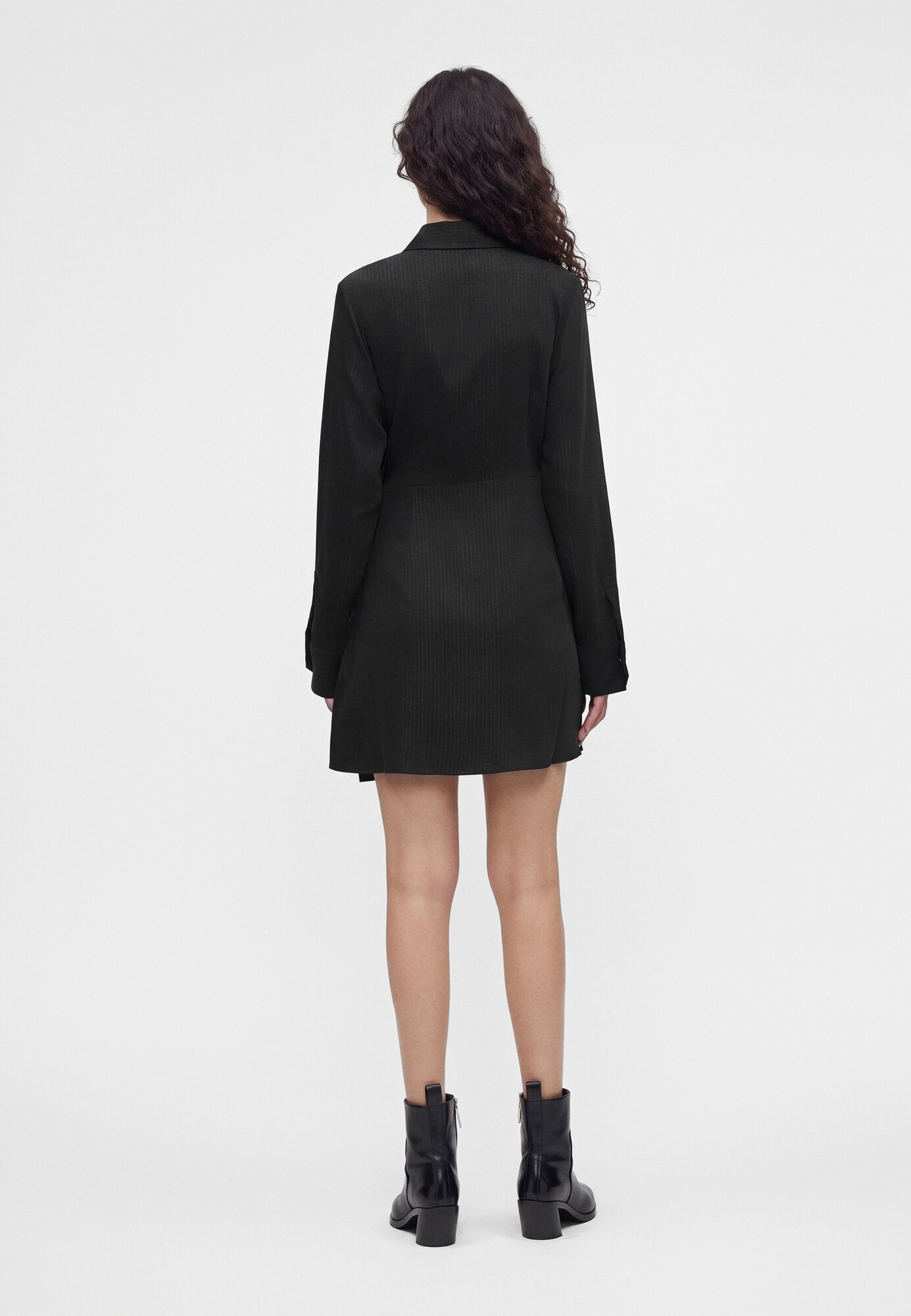 HUGO Vestido camisero 'Kateri'  negro / plata – imagen 3