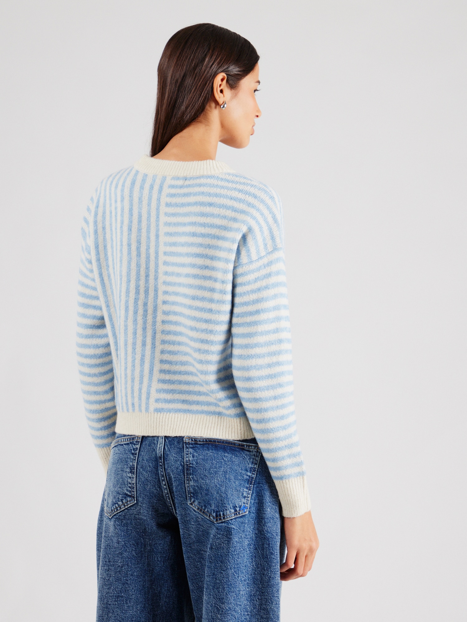 VERO MODA Pulóver 'URANUS'  bézs / világoskék termék 2. képe