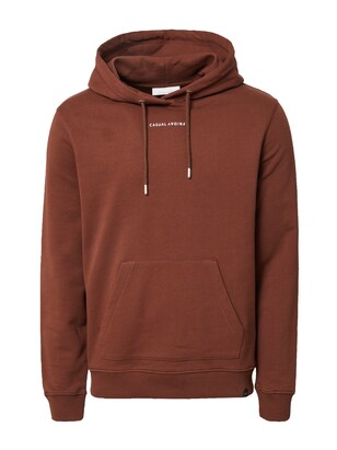 casual friday Sweatshirt ‘Sinius’ Kastanjebruin / Wit