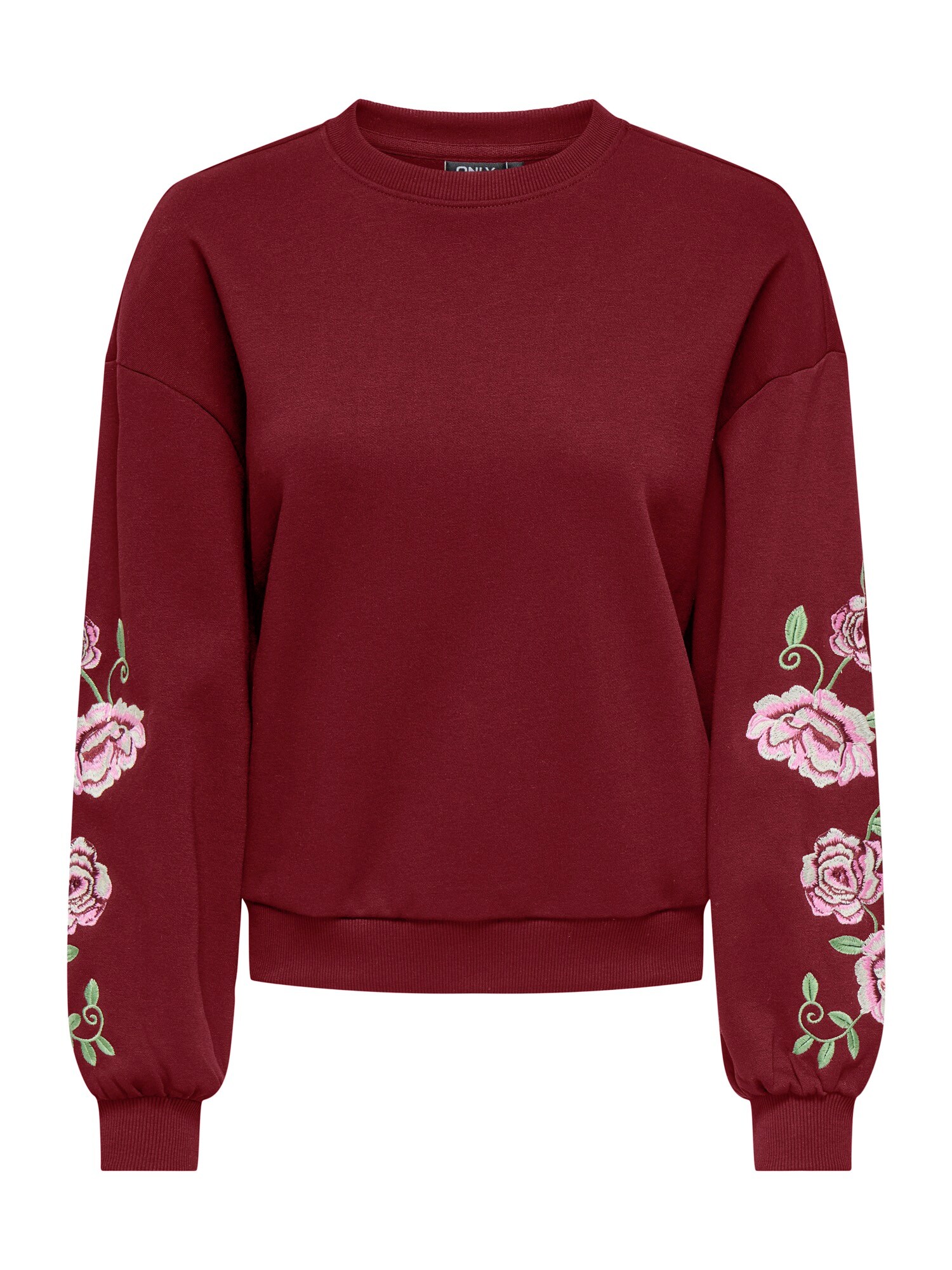 ONLY Bluză de molton ONLBROOKLYN  verde pastel / roz / roșu vin