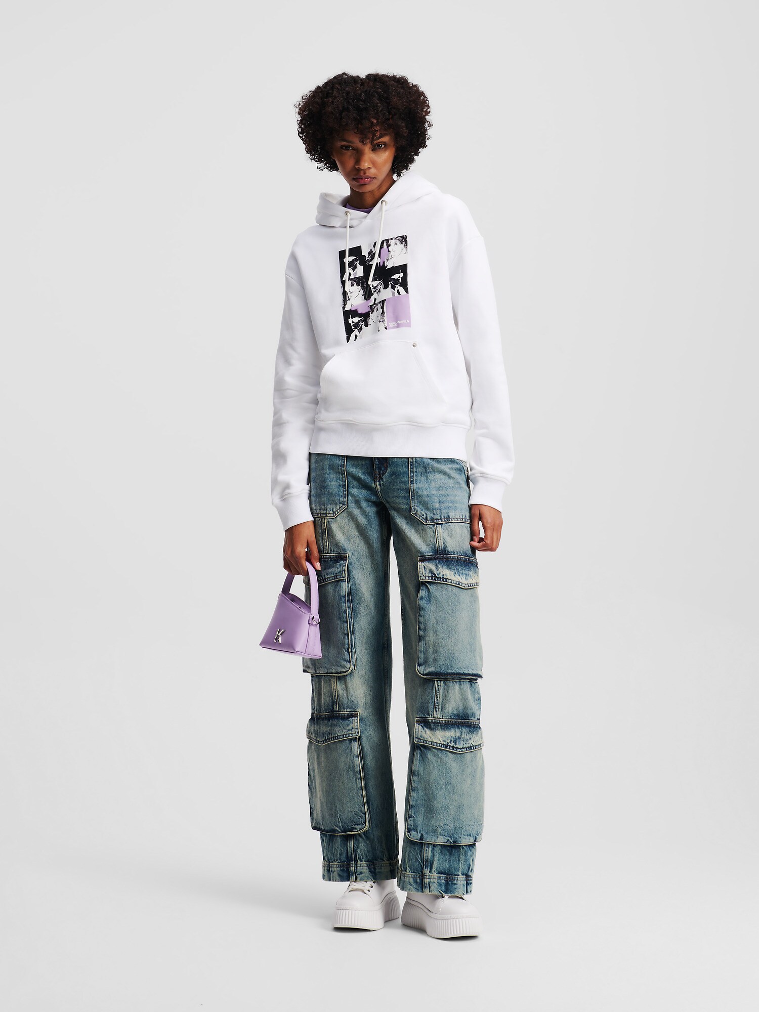 KARL LAGERFELD JEANS Mikina biela (obrázok 5)