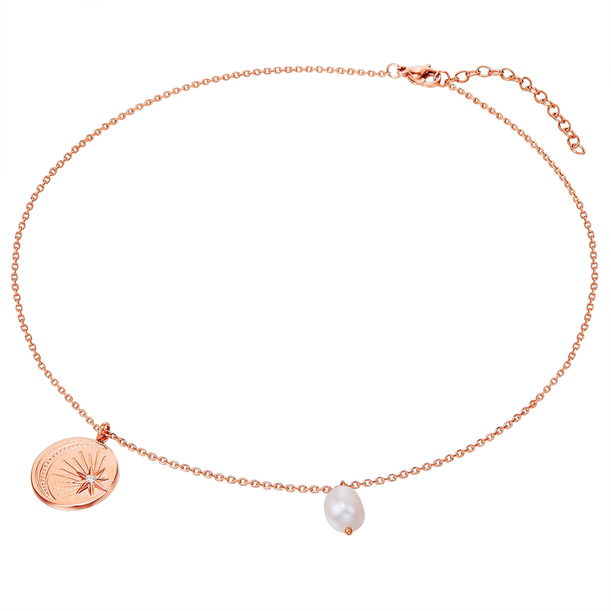 Valero Pearls Cadena oro rosa