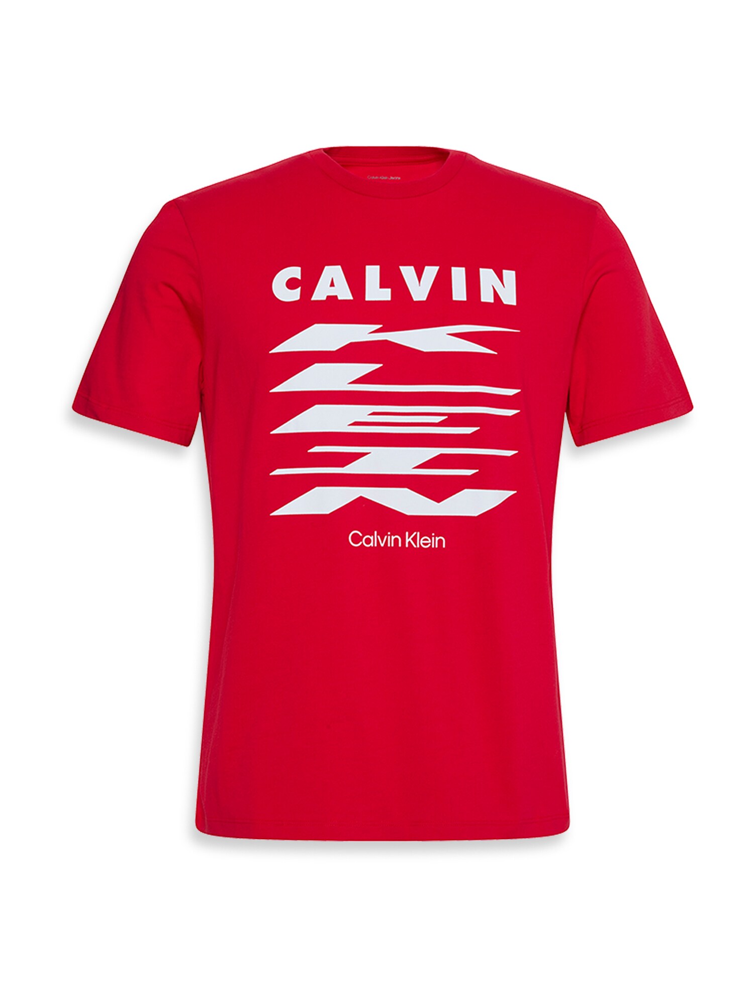 Calvin Klein Jeans Tričko  krvavo červená / biela
