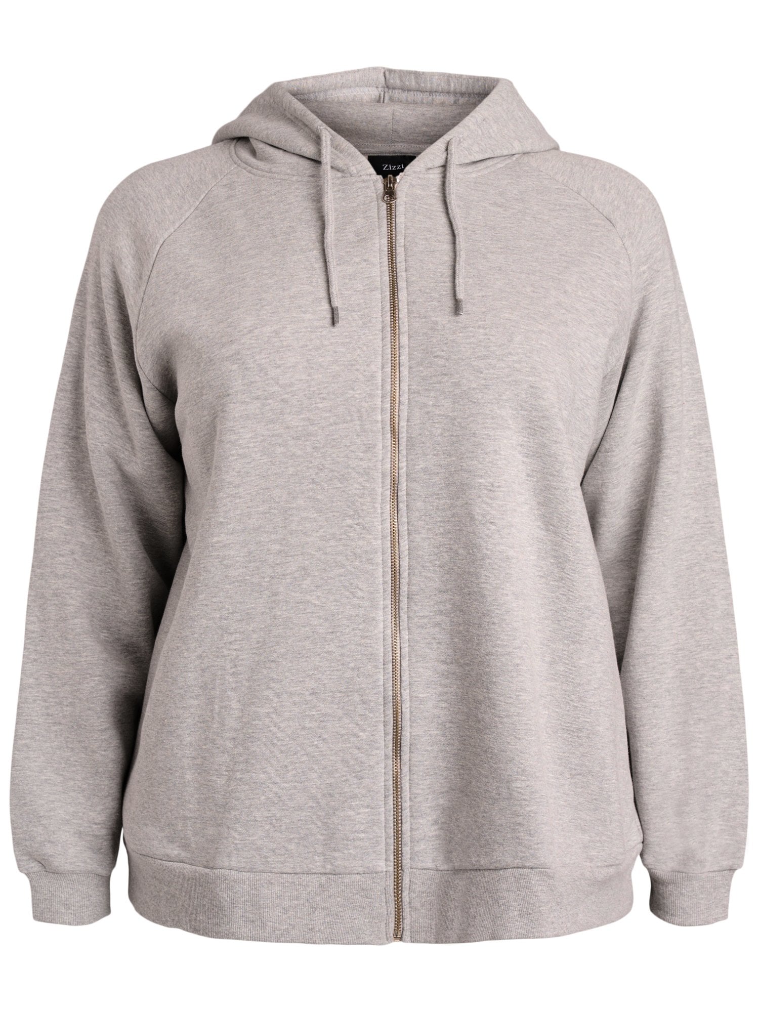 Zizzi Sudadera con cremallera 'MRikke' gris