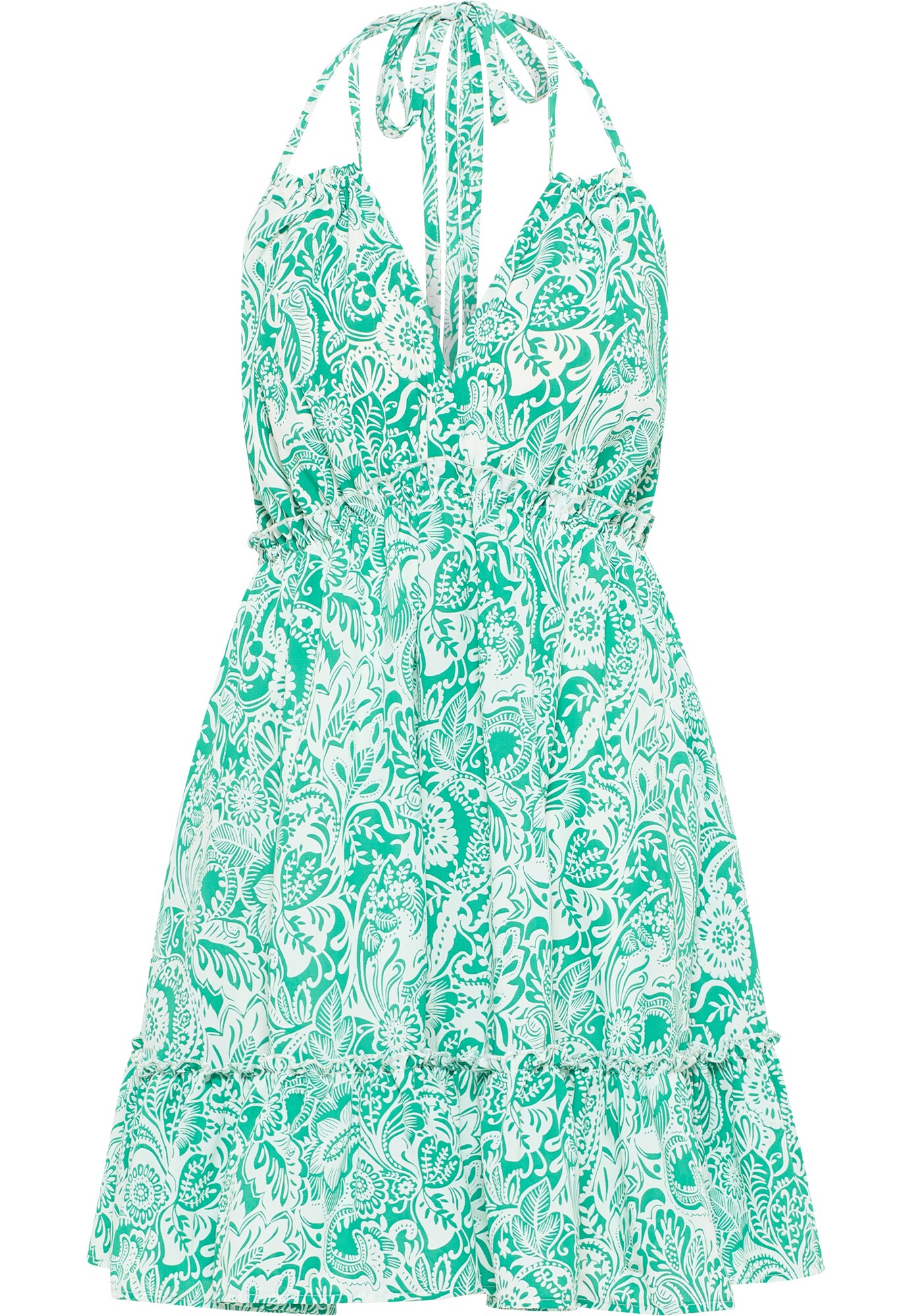IZIA Rochie de vară  verde smarald / alb