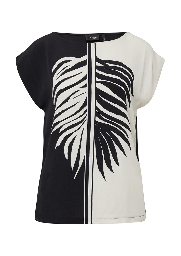 s.Oliver BLACK LABEL T-Shirt Damen Größe 4XL schwarz / weiß