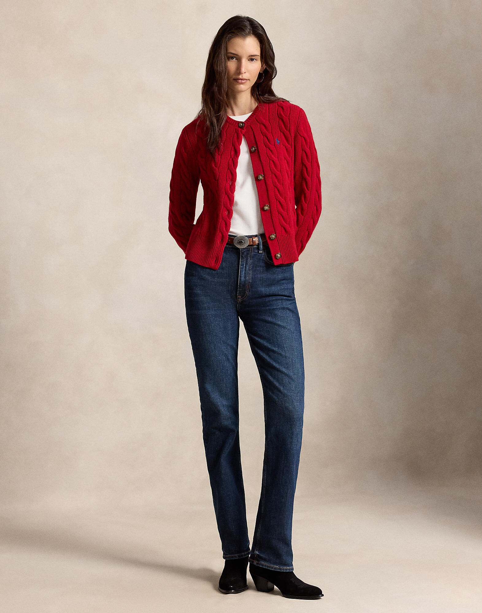 Polo Ralph Lauren Cárdigan  rojo – imagen 4