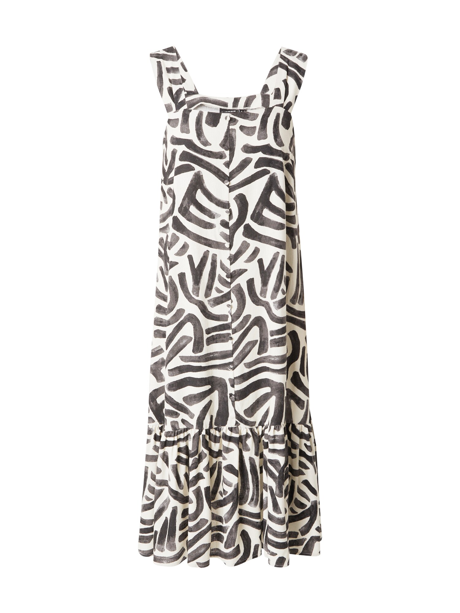 PIECES Rochie PCARLEM  crem / gri metalic / negru