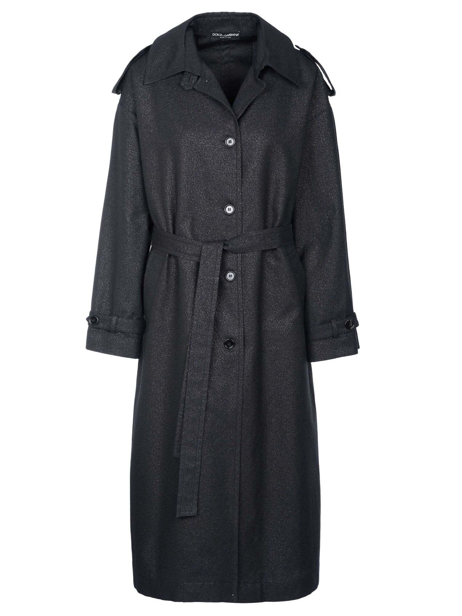 DOLCE & GABBANA Abrigo de entretiempo negro – imagen 1