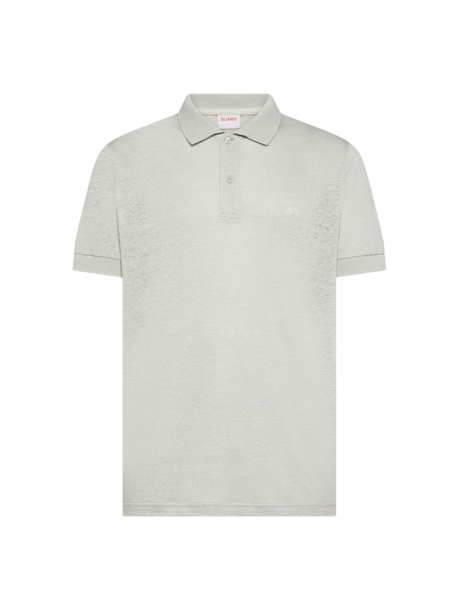 SUN68 Camiseta 'POLO JERSEY LINEN S/S'  gris