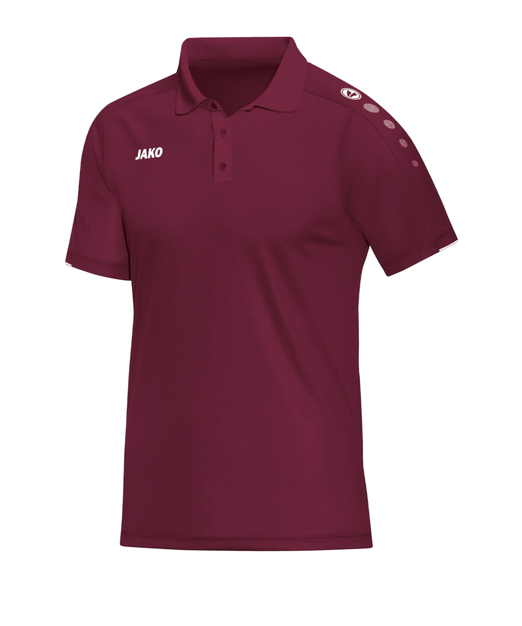 JAKO Tricou funcțional Classico  roșu bordeaux / alb