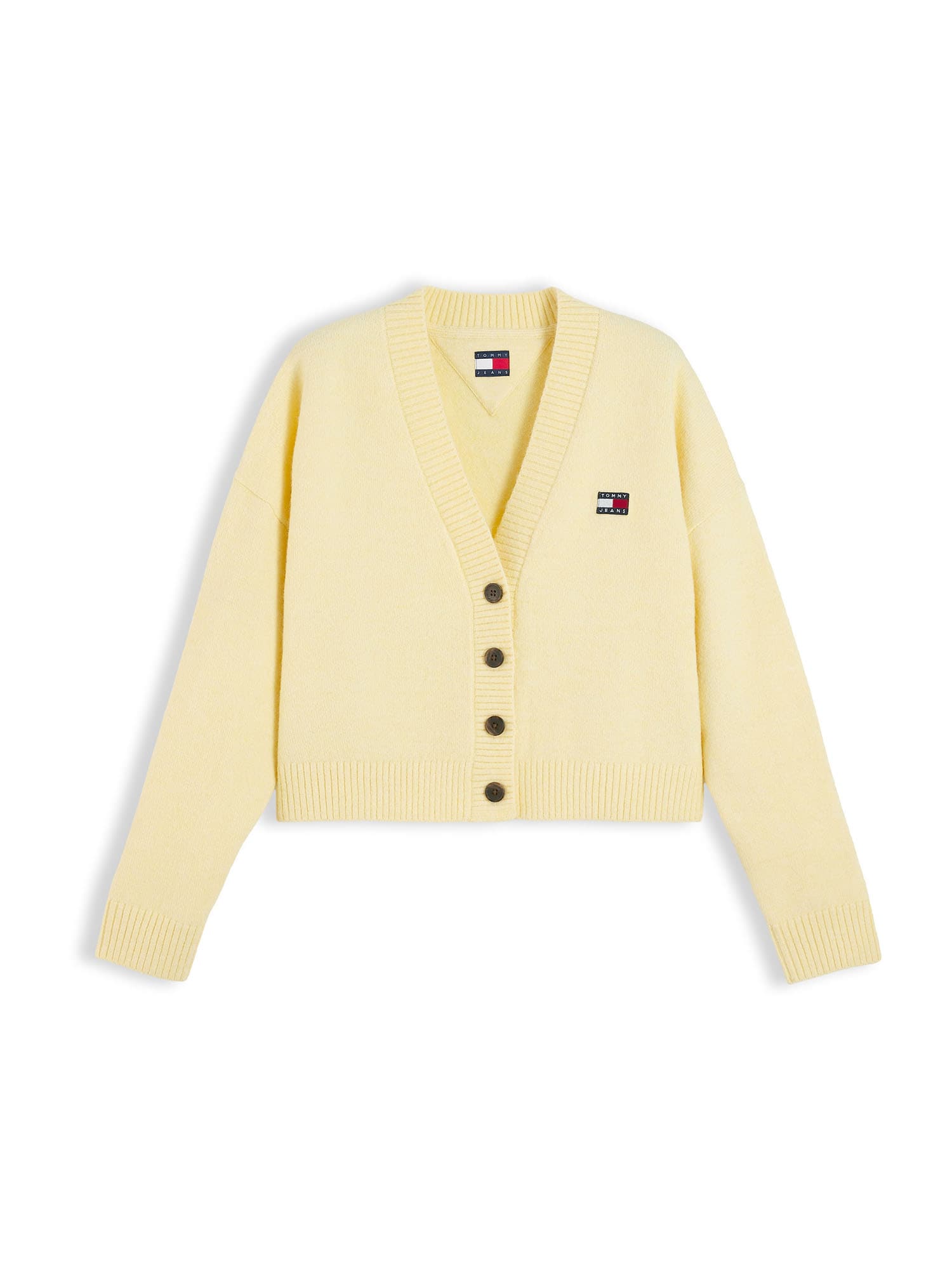 Tommy Jeans Geacă tricotată galben deschis