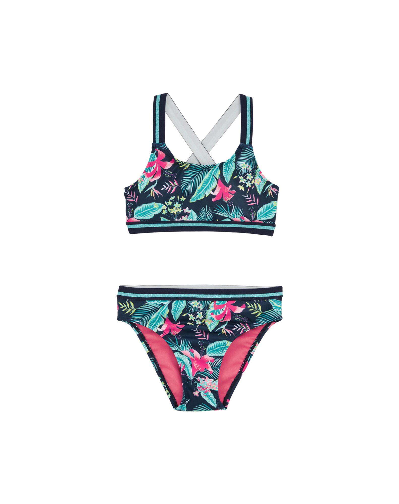 WE Fashion Bikini  türkiz / sötétkék / sárga / rózsaszín akciós termékkép 1