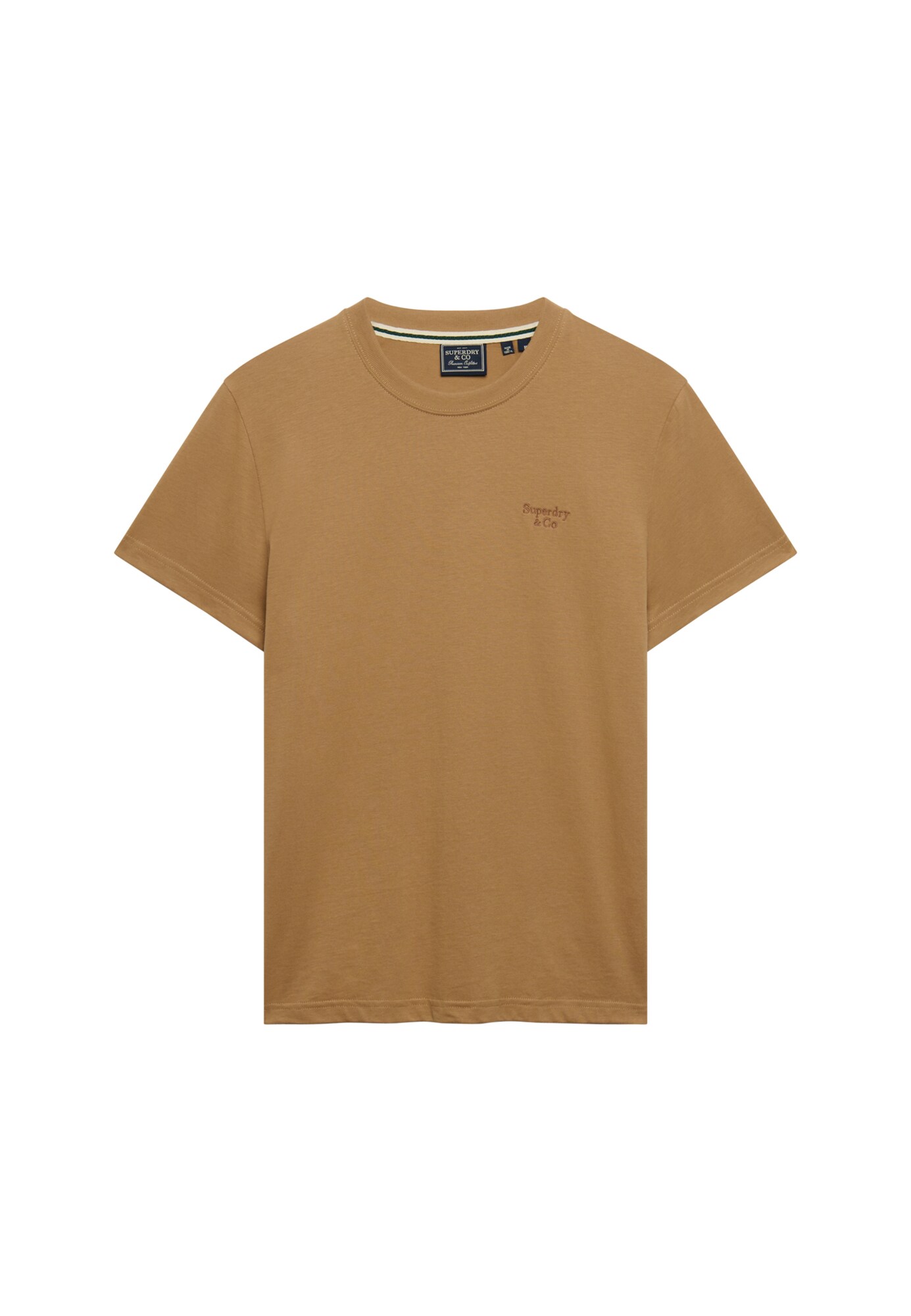 Superdry & Co Tricou Essential Serif maro deschis