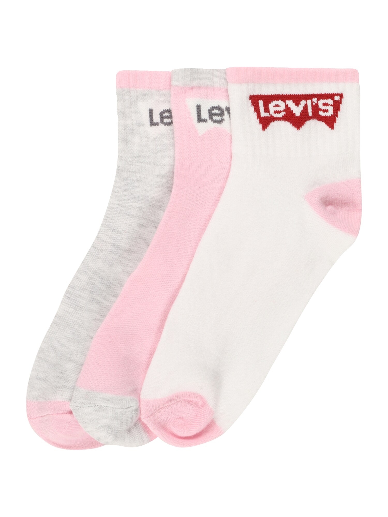 LEVI'S ® Zokni 'BATWING'  szürke / rózsaszín / fehér akciós termékkép 1