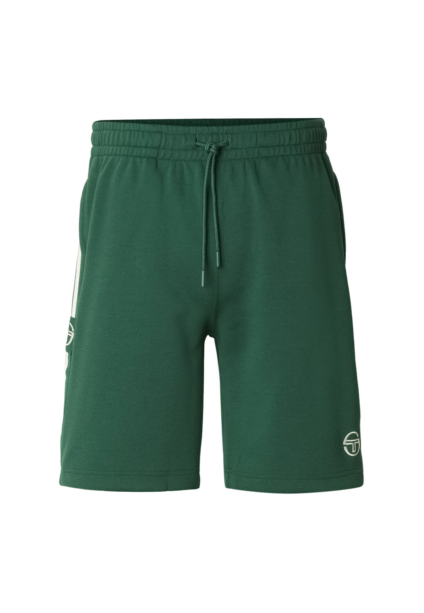 Sergio Tacchini Pantalón 'Cesena' verde oscuro / blanco