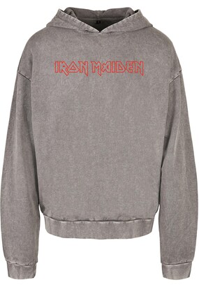 Merchcode Sweatshirt ‘Iron Maiden’ Grafiet / Rood