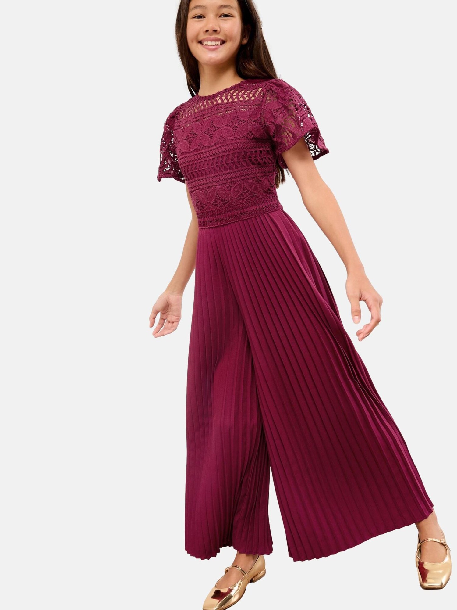 Lipsy Salopetă  roșu burgundy