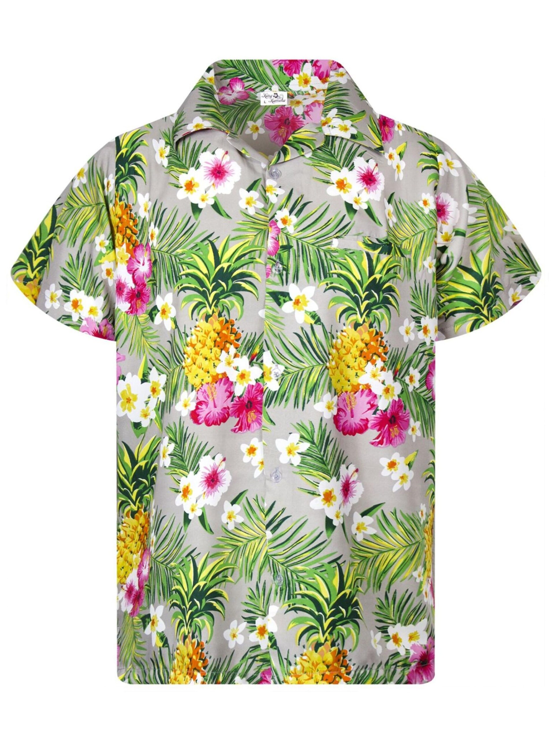 King Kameha T-shirt 'Pineapple Flowers' herr