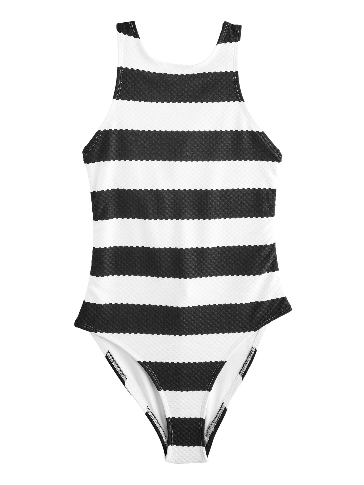 Next Costum de baie modelator Essential  negru / alb murdar