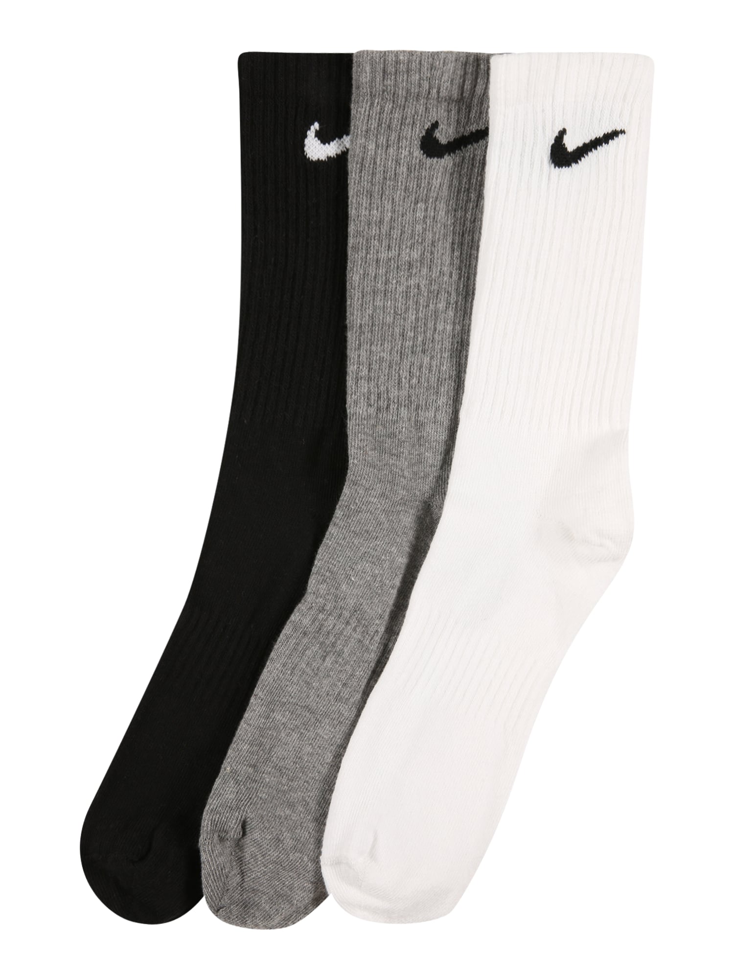 NIKE Športne nogavice  pegasto siva / črna / bela