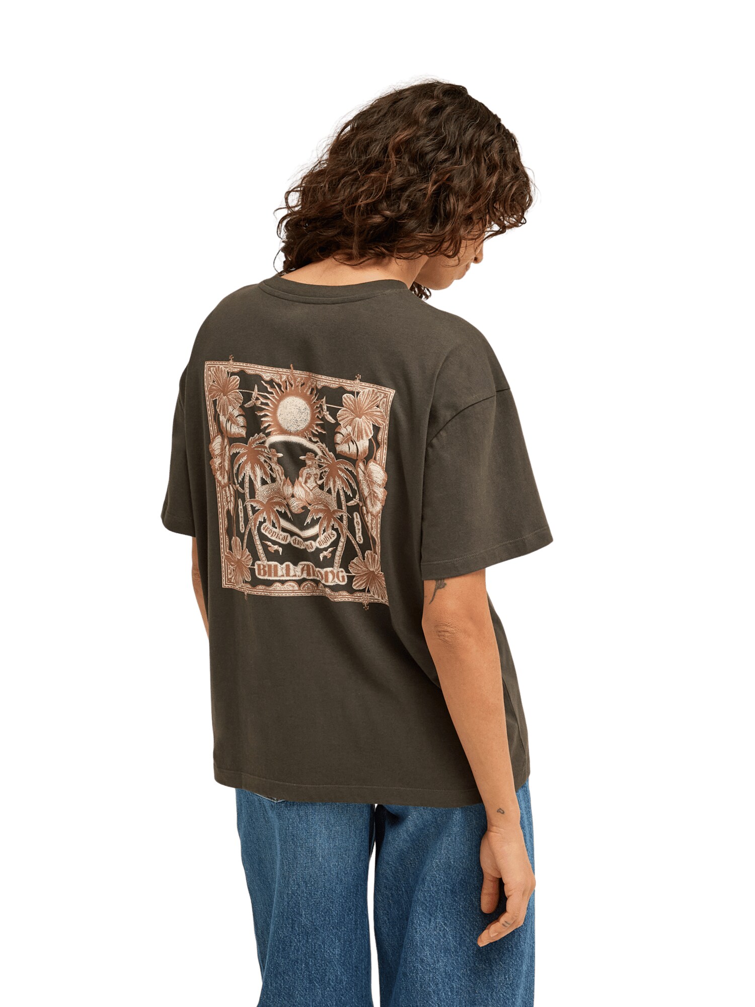 BILLABONG Camiseta 'Hello Sundown' ecru / marrón / negro – imagen 3