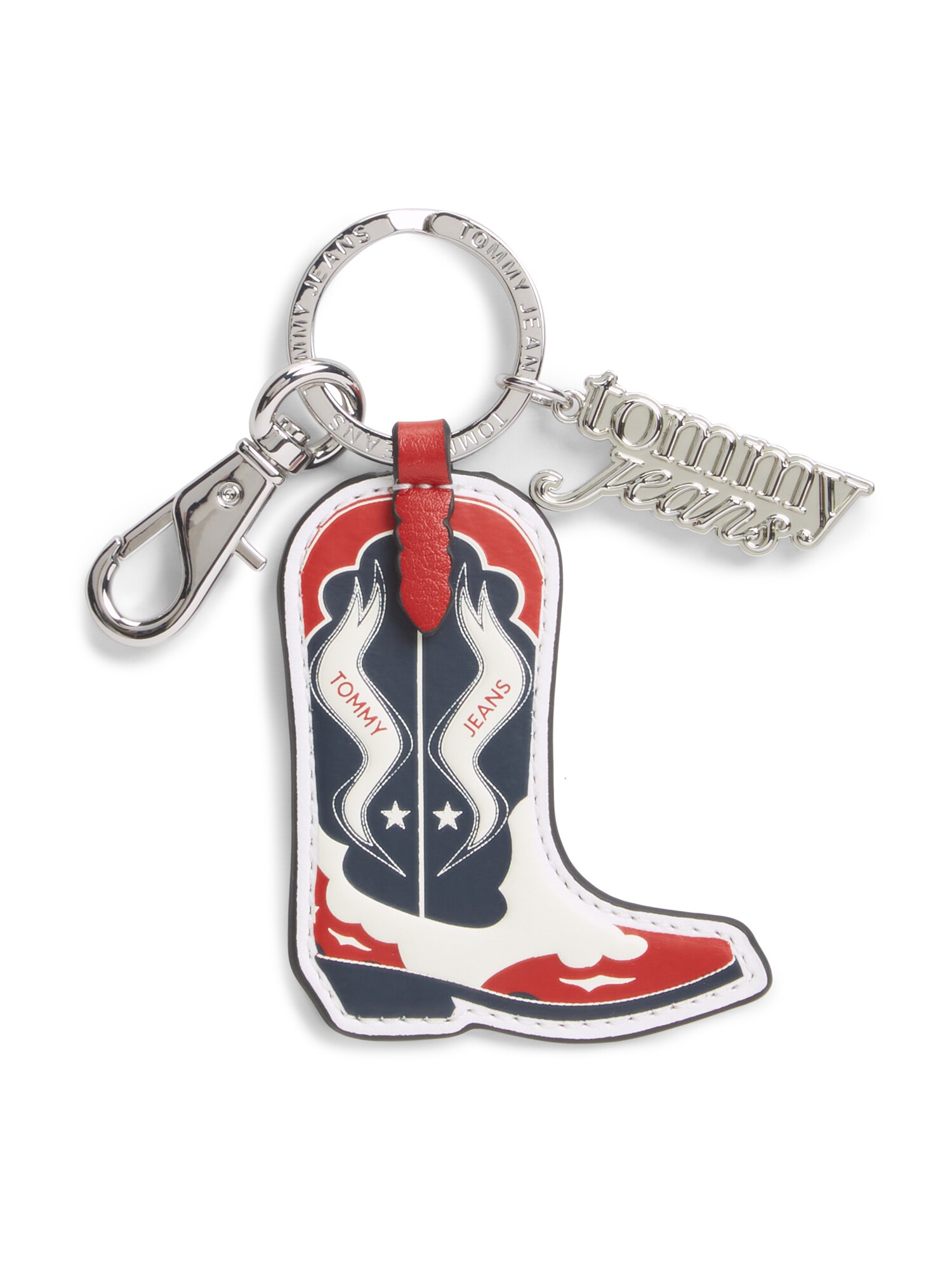 Tommy Jeans Prívesky na kľúče 'COWBOY CHARM'  tmavomodrá / červená / strieborná / biela