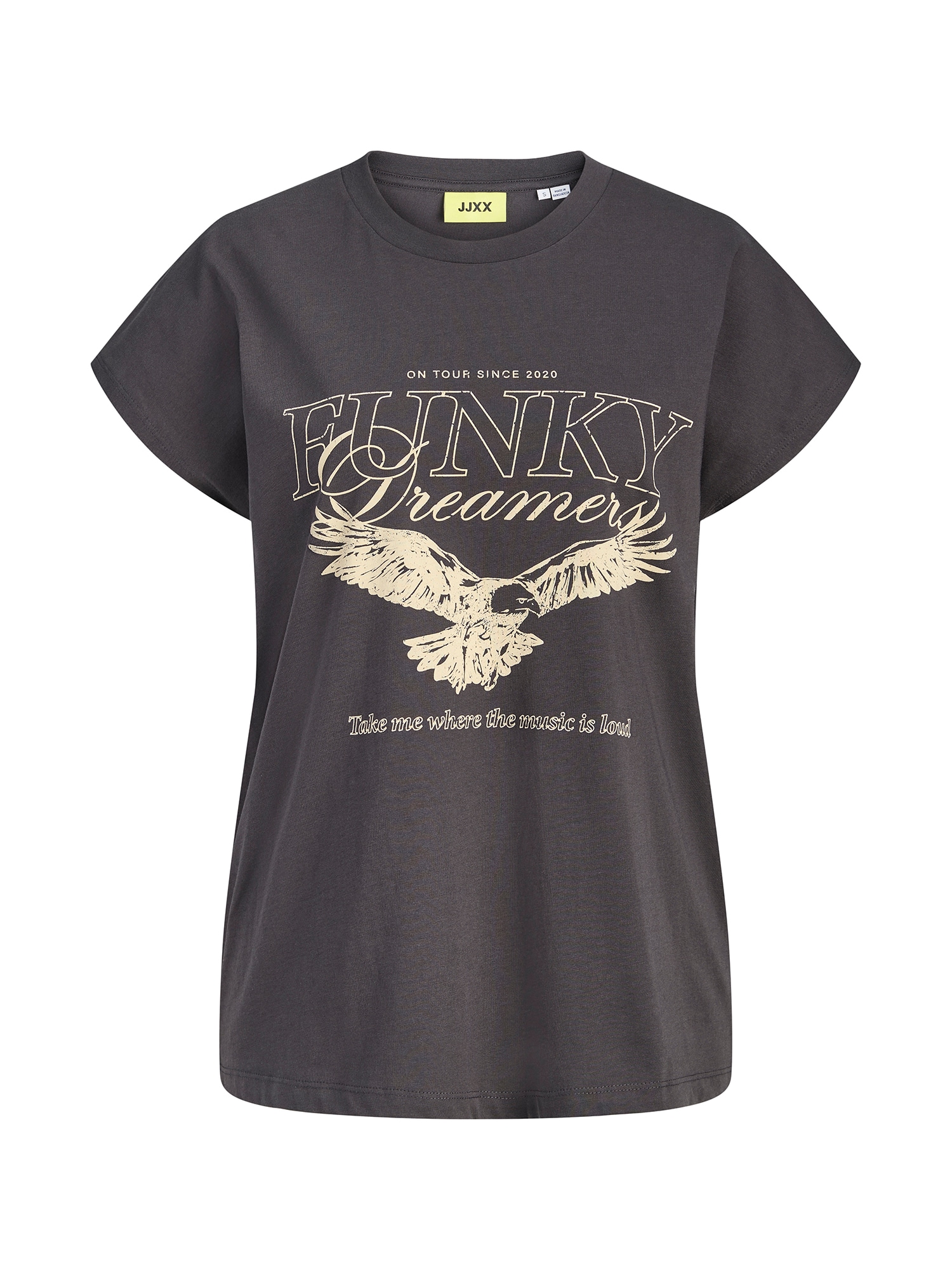 JJXX Tricou JXASTRID șampanie / gri închis