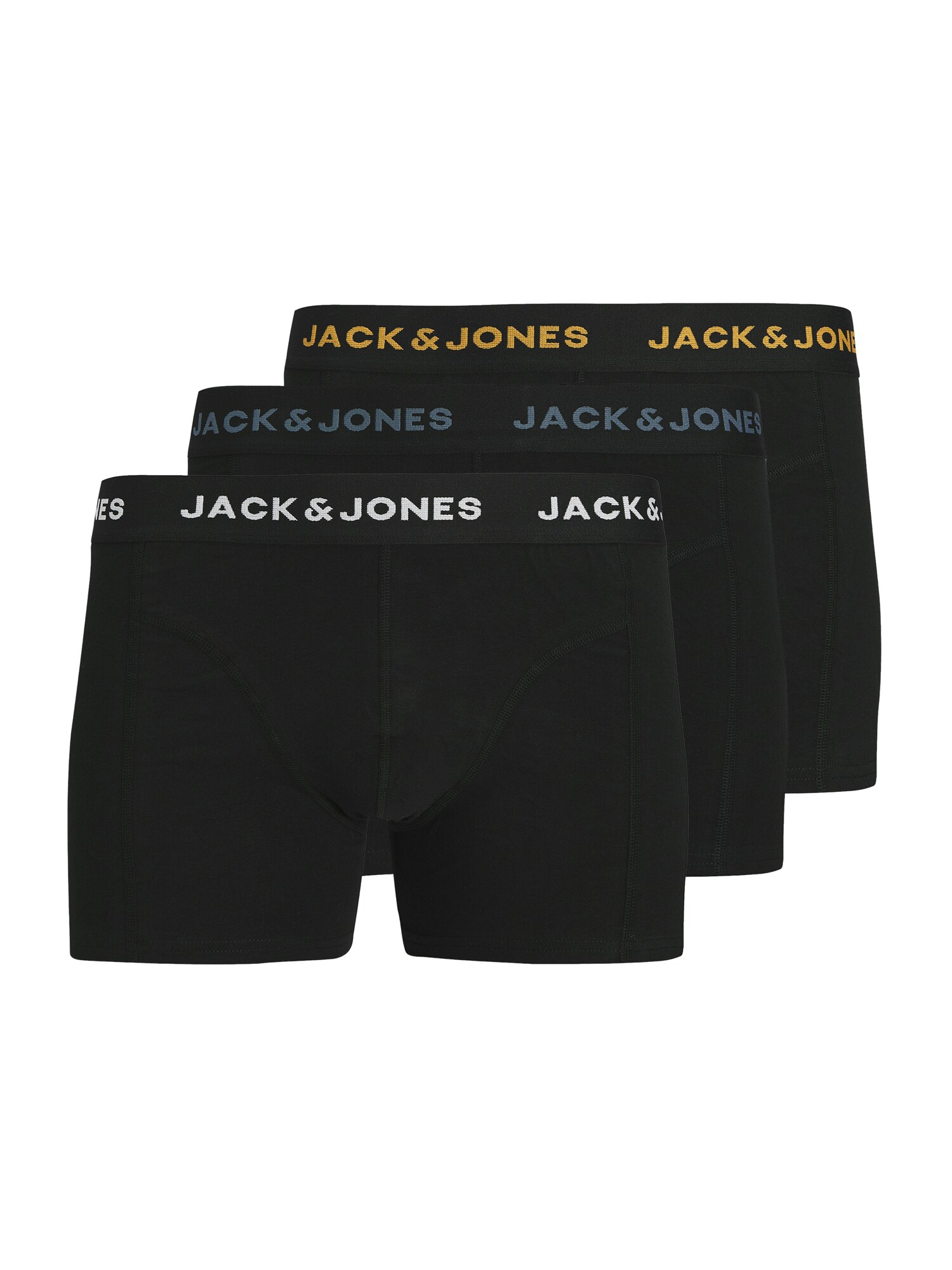 JACK & JONES Boxeri JACCONOR  galben auriu / gri fumuriu / negru / alb