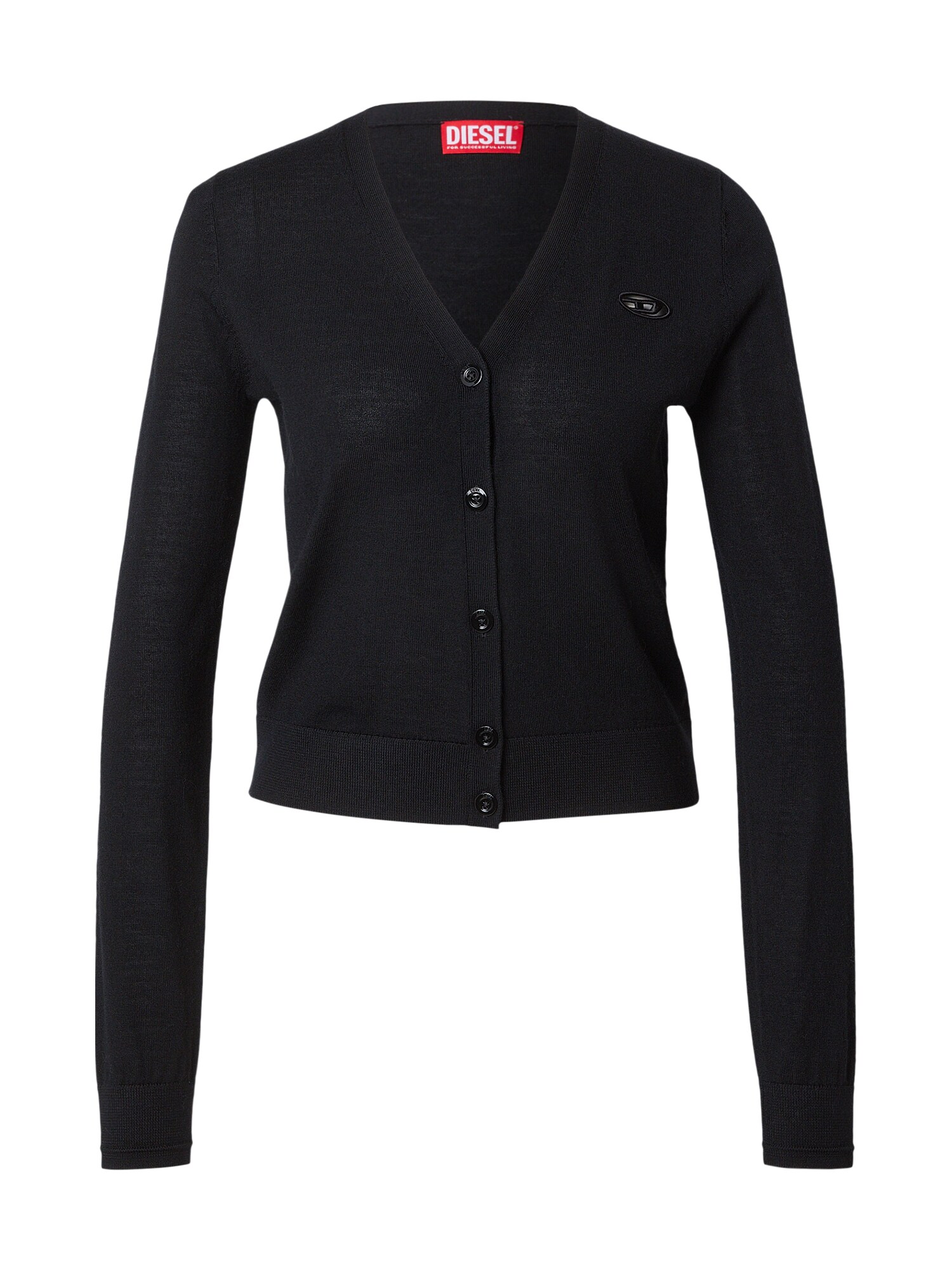 DIESEL Geacă tricotată M-ALIMA  negru