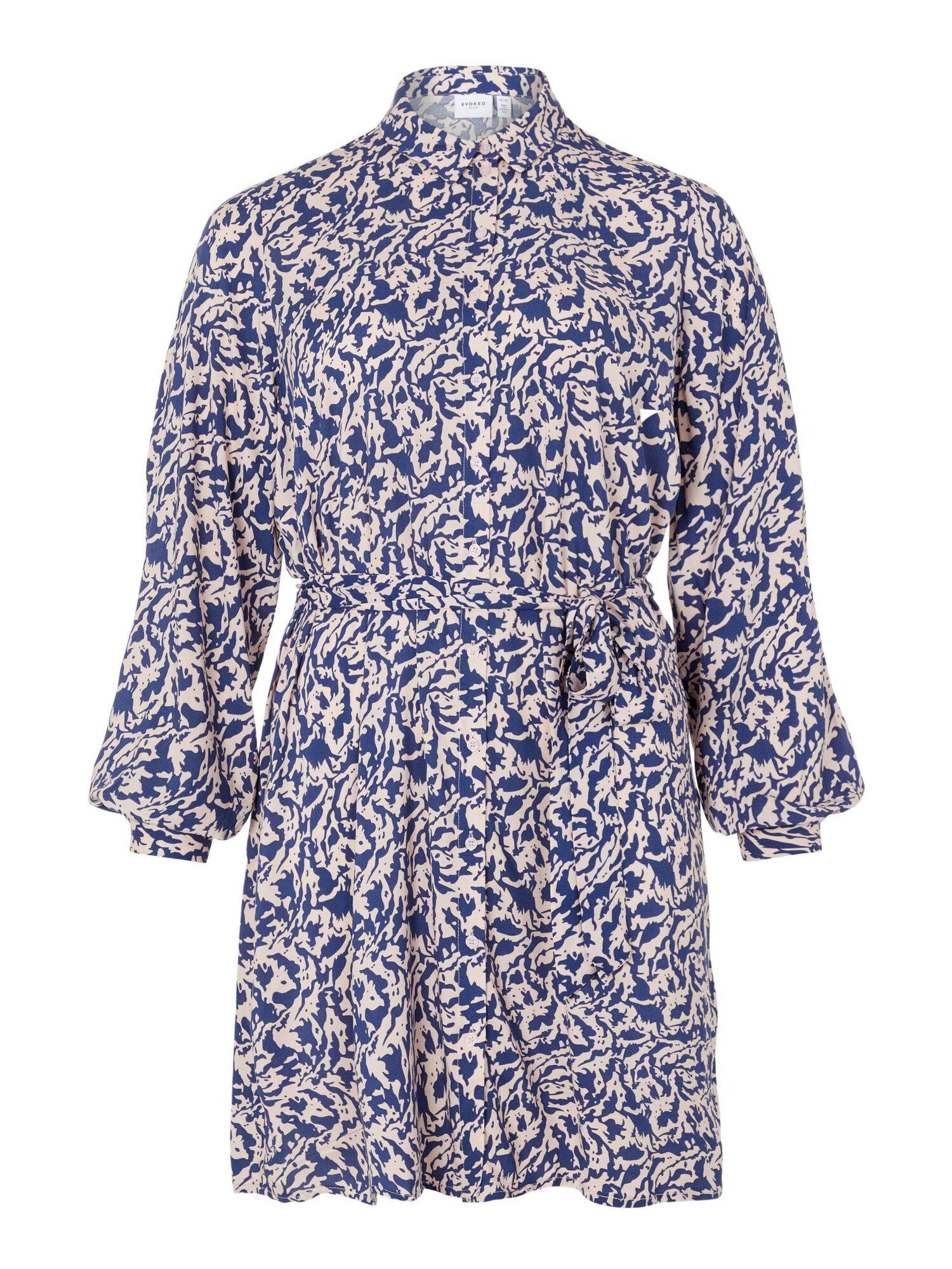 Evoked Rochie Tip Bluza 'vibold'  Bej / Albastru