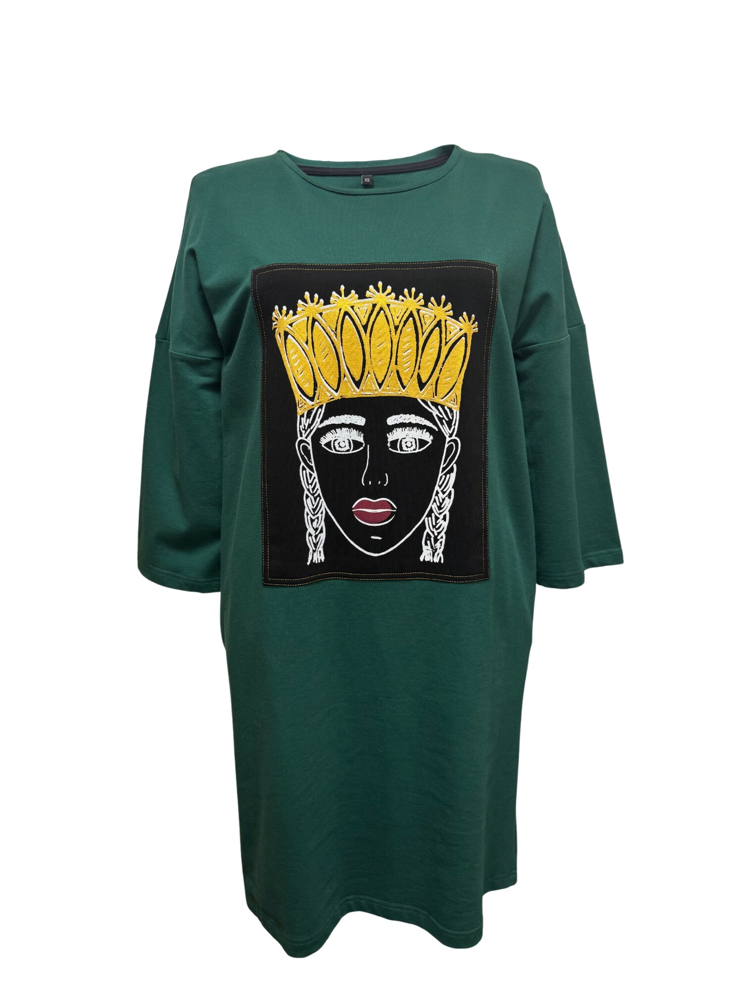 RADADA Vestido talla grande 'PAITING'  verde oscuro