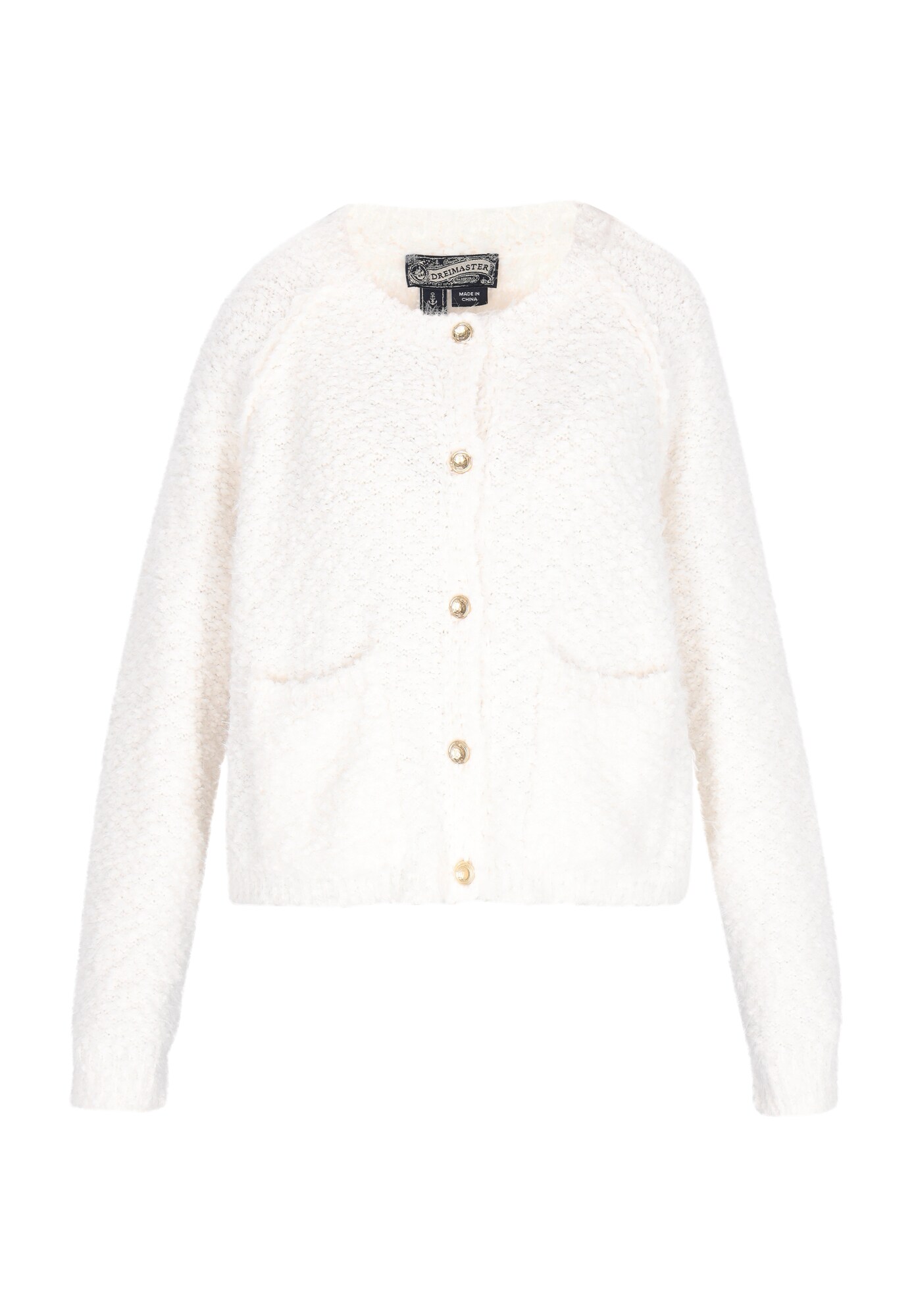 DreiMaster Vintage Geacă tricotată  alb murdar