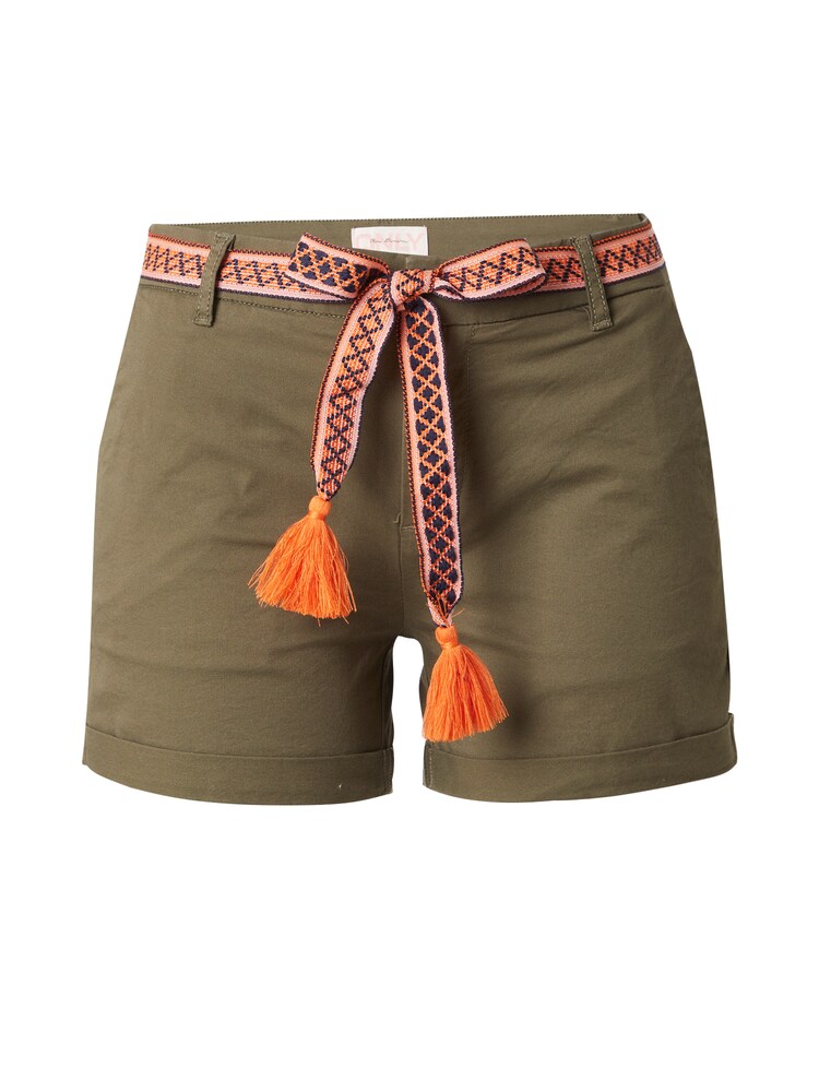 ONLY Shorts 'ONLGeorgia' Damen Größe 40 oliv / orange / schwarz